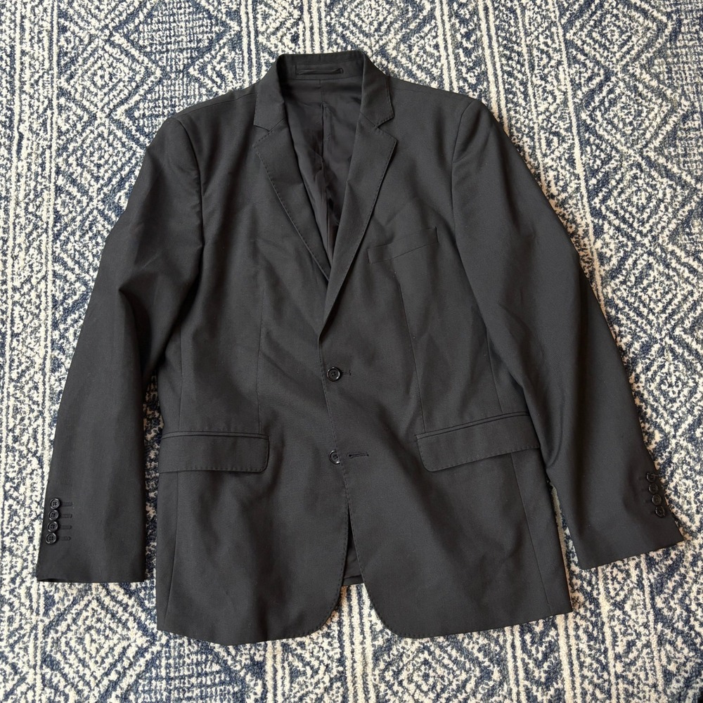 Zara Man Basic Black Blazer Suit Jacket Mens Size 44 EU 54